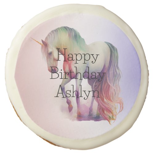 Magical Purple Blush Ombre Unicorn  Sugar Cookie