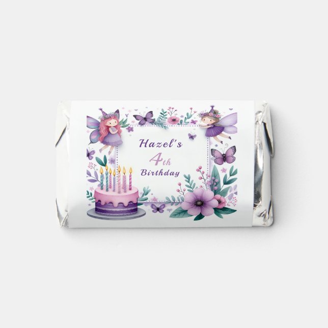Magical Purple Fairy garden - Birthday  Hershey's Miniatures (Front)