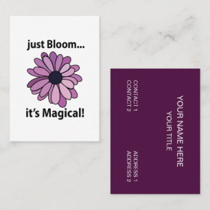 Magical Purple Flower Just Bloom Its Magical Business Card