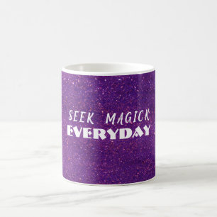 Magical Purple Glitter Witchy Magic Galaxy Spells Coffee Mug