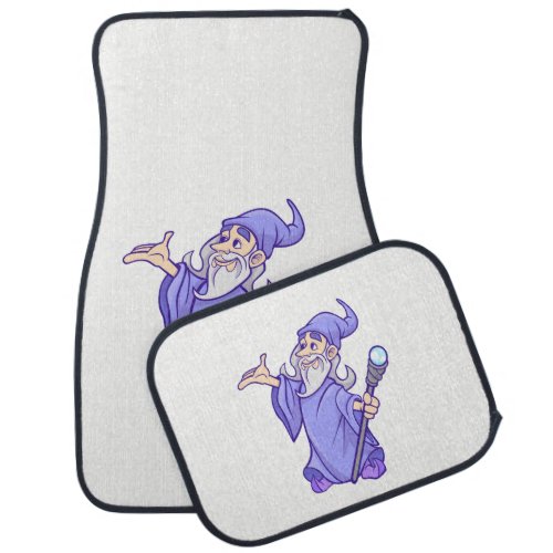 Magical purple wizard magician sorceress car floor mat