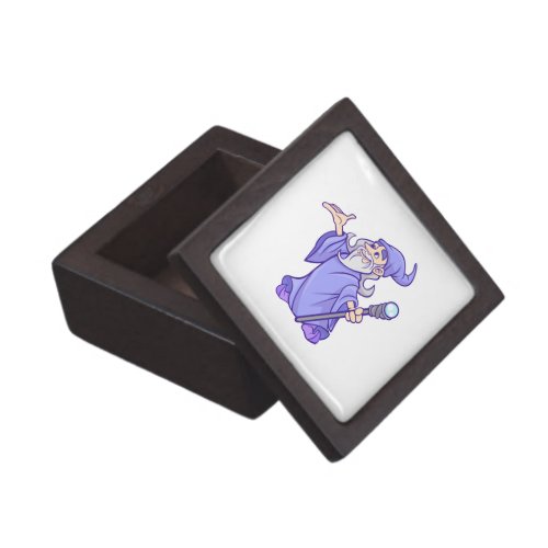 Magical purple wizard magician sorceress gift box