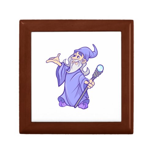 Magical purple wizard magician sorceress jewelry box