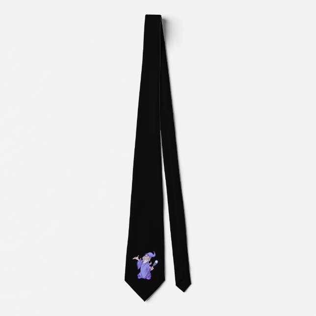 Magical purple wizard magician sorceress neck tie (Front)