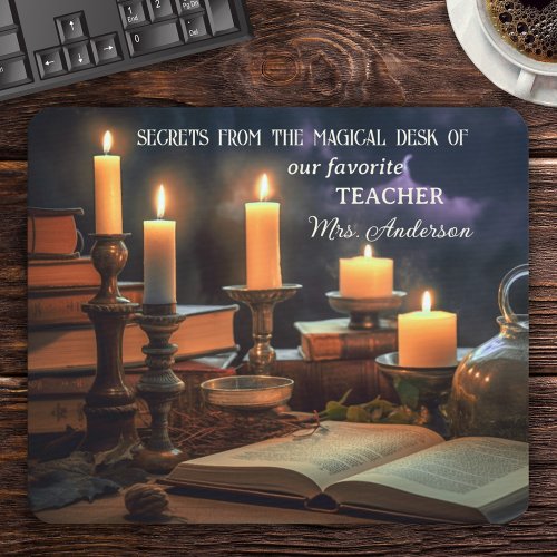 Magical Quote Books Candles Teacher Mouse Pad