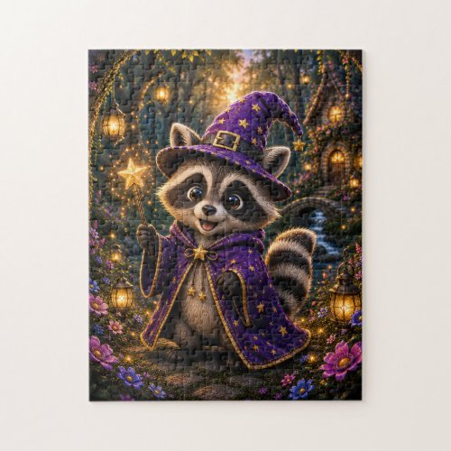 Magical Raccoon Wizard Jigsaw Puzzle