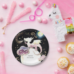 Magical Radiant Dragon Birthday Paper Plates