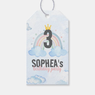 Magical Rainbow Birthday Invitation Gift Tags