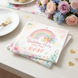 Magical Rainbow Birthday Napkins