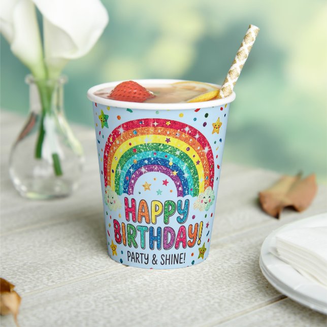 Magical Rainbow birthday party Paper Cups (Insitu)