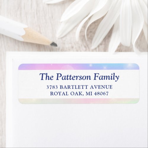 Magical Rainbow Birthday Return Address Label