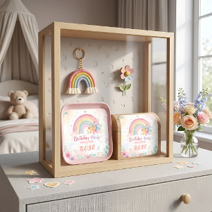 Magical Rainbow Birthday Square Sticker