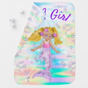 Magical Rainbow Bubbles & Baby Mermaids Blanket