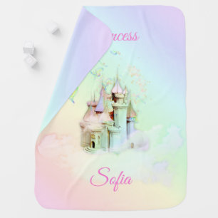 Magical Rainbow Castle Princess Swaddle Blanket