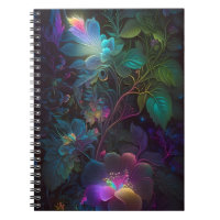 Magical Rainbow Floral Notebook