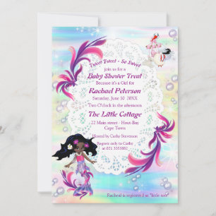 Magical Rainbow Mermaid Bubbles Invitation