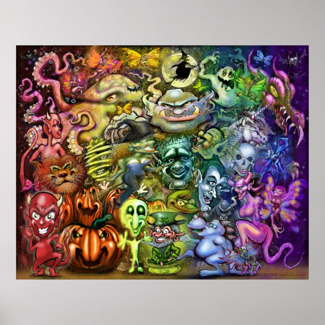 Magical Rainbow of Creatures Poster (Front)