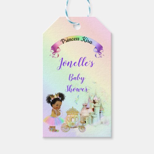 Magical Rainbow Princess Castle Carriage Gift Tags