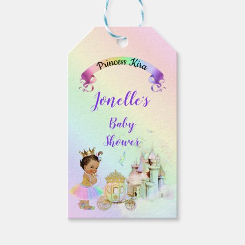 Magical Rainbow Princess Castle Carriage Gift Tags