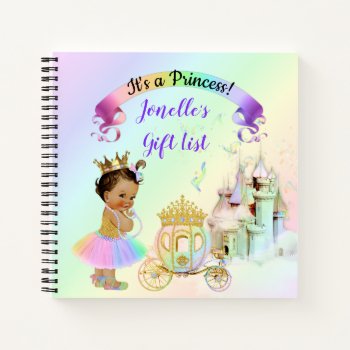Magical Rainbow Princess Castle Carriage Notebook by nawnibelles at Zazzle