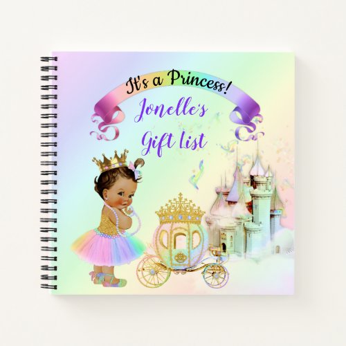 Magical Rainbow Princess Castle Carriage Notebook