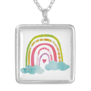 Magical Rainbow Silver Plated Necklace