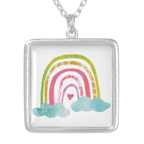 Magical Rainbow Silver Plated Necklace