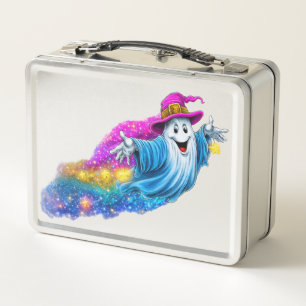 Magical Rainbow Stardust Ghost Metal Lunch Box