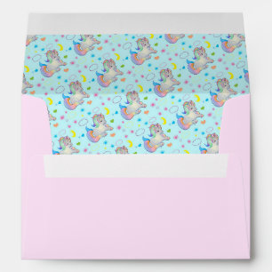 Magical Rainbow Unicorn Birthday Party Envelope