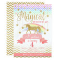 Magical Rainbow Unicorn Birthday Party Invitation