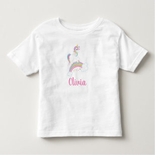Magical Rainbow Unicorn Birthday Personalized Toddler T-shirt
