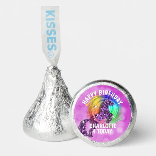 Magical Rainbow Unicorn Cute Girly Party Hersheys Kisses