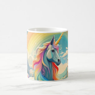 Magical Rainbow Unicorn Fantasy Art Mythical Creat Coffee Mug