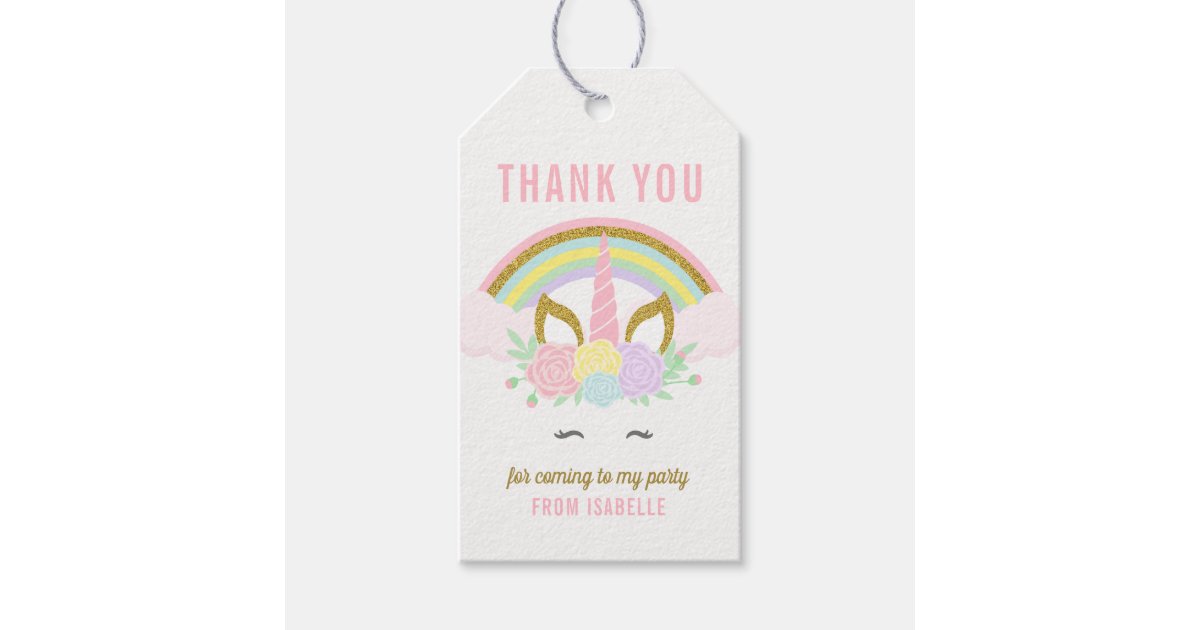 magical rainbow unicorn gift hang tag zazzle com