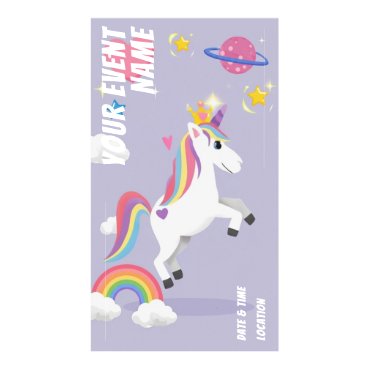 Magical Rainbow Unicorn Kids Party Digital Templates
