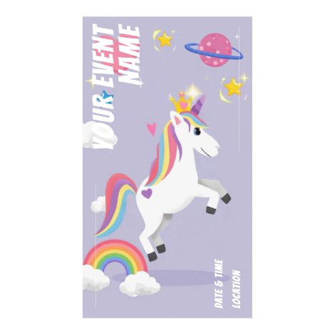 Magical Rainbow Unicorn Kids Party Digital Templates