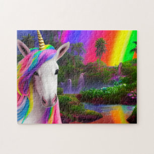 Magical Rainbow Unicorn Land Jigsaw Puzzle