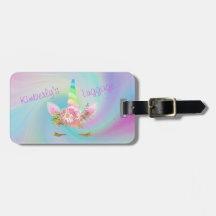 Magical Rainbow Unicorn Luggage Tags