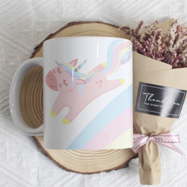 Magical Rainbow Unicorn Monogram Coffee Mug (Creator Uploaded)