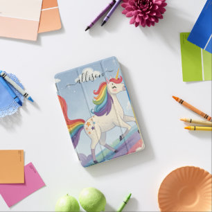 Magical Rainbow Unicorn name Personalized  iPad Mini Cover
