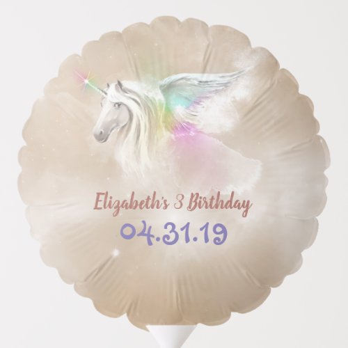 Magical Rainbow Unicorn Party | Birthday Balloon - Magical unicorn party balloons