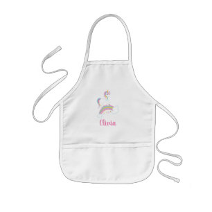Magical Rainbow Unicorn Personalized Kids' Apron