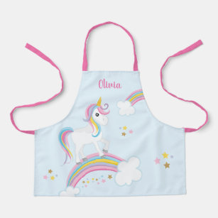 Magical Rainbow Unicorn Personalized Kids Apron