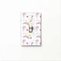 Magical Rainbow Unicorn Personalized Light Switch Cover