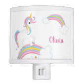 Magical Rainbow Unicorn Personalized Night Light (Front)