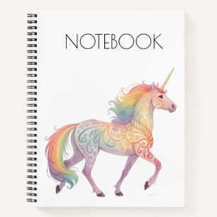 Magical Rainbow Unicorn Personalized Notebook
