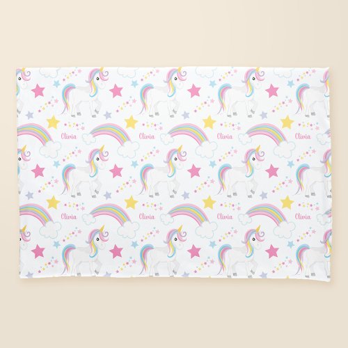 Magical Rainbow Unicorn Personalized Pillow Case