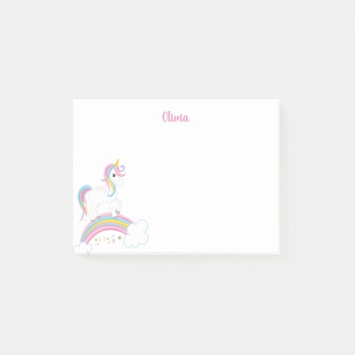 Magical Rainbow Unicorn Personalized Post_it Notes