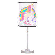 Magical Rainbow Unicorn Personalized  Table Lamp