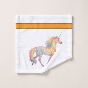Magical Rainbow Unicorn Personalized Wash Cloth